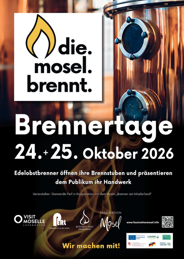 Die Mosel brennt / D’Miselerland brennt“ – Brennertage am 24. und 25. Oktober 2026