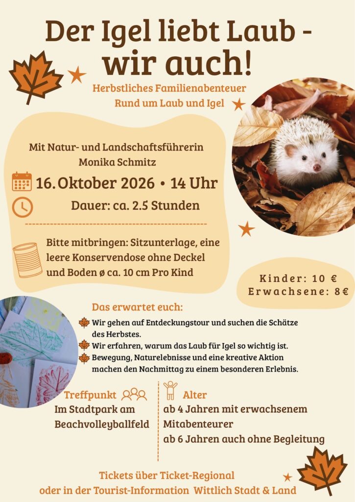 Der Igel liebt Laub – wir auch!